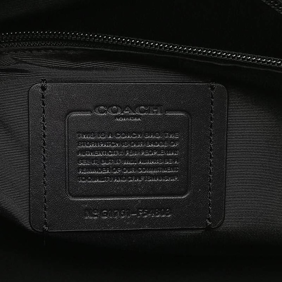 Coach signature laptop bag，Coach signature briefcase bag in charcoal / black - Picture 5 of 10